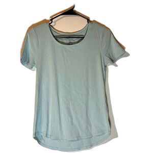 Chico's Tee S Light Blue Short Sleeve "The Ultimate Tee"100% Cotton Casual